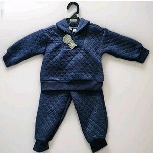 Baker by Ted Baker Navy Quilted Baby Tracksuit